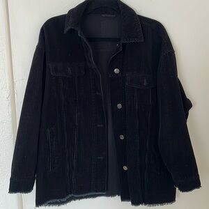 Zara Black Corduroy Jacket Size Small